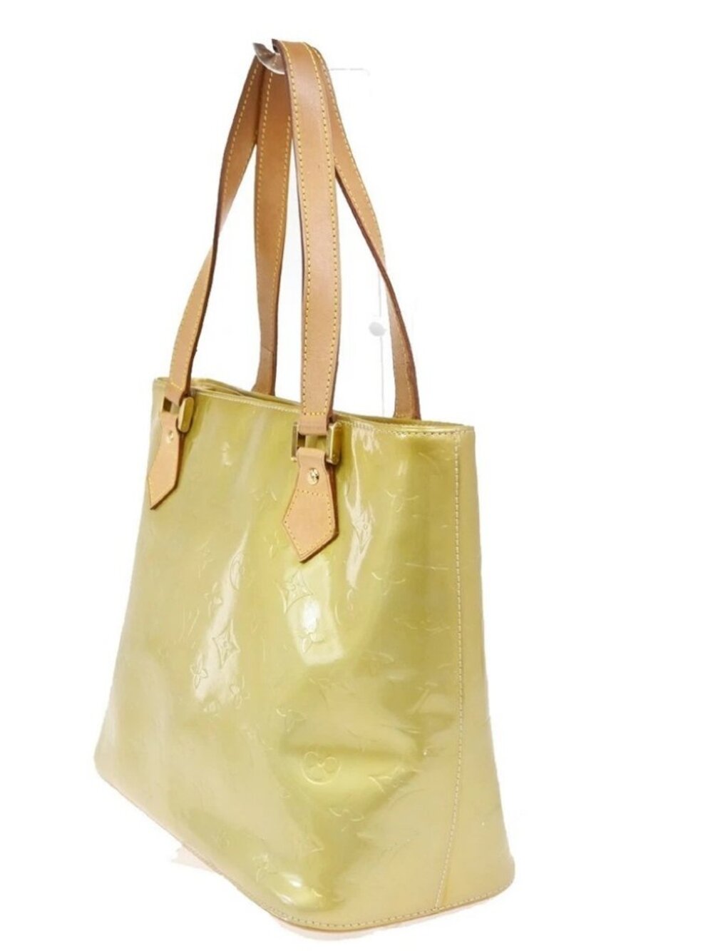 LOUIS VUITTON Houston Shoulder Bag Monogram Vernis Leather Yellow M91053 62CA852 - Picture 2 of 14